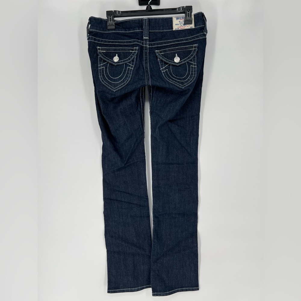 TRUE RELIGION NWOT STRAIGHT LEG DARK BLUE JEANS COMFY STRETCH